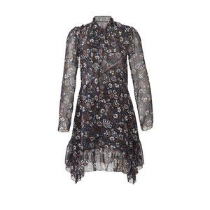 See by Chloe Paisley Sheer Long Sleeve Dress Sz 38 FR / Sz M US